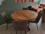 Ronde tafel mangohout (120cm), Ophalen, Rond, Zo goed als nieuw, 100 tot 150 cm