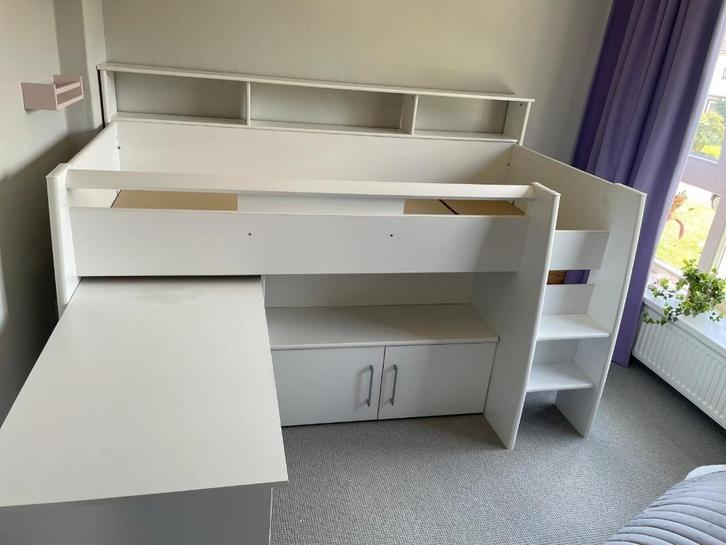 Halve Hoogslaper Kay van Leen Bakker, Kinderen en Baby's, Kinderkamer | Stapelbedden en Hoogslapers, Gebruikt, Hoogslaper, Ophalen