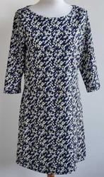 In Extenso blauw jurkje met geel/witte print mt. M, Kleding | Dames, Maat 38/40 (M), Blauw, Ophalen of Verzenden, Zo goed als nieuw