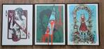 3 Posters in lijst Angryblue Alice James Flames (Halloween), Ophalen, Rechthoekig Staand, Met lijst, Zo goed als nieuw
