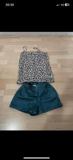 heel leuk setje korte broek topje singlet leer 170 short, Ophalen of Verzenden, Meisje
