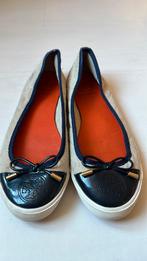 Tory Burch ballerina maat 38 beige navy, Beige, Zo goed als nieuw, Tory Burch, Ballerina's