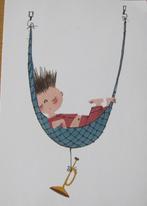 voor het kind - jongen in hangmat met trompet - nieuw, Verzenden, 1980 tot heden, Ongelopen, Kinderen