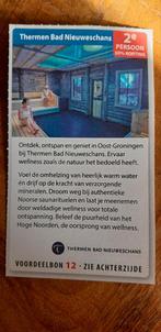 Voordeelbon Thermen Bad Nieuweschans 2,00 incl verzendkosten, Tickets en Kaartjes, Kortingen en Cadeaubonnen, Twee personen, Kortingsbon