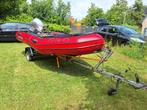 Rubberboot +motor 20pk + trailer, Watersport en Boten, Ophalen, Gebruikt, Snelvarend, Tot 6 meter