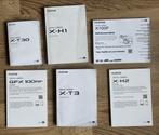 Fujifilm Camera Handleidingen - X-T30, X-H1, X100F, GFX 100R, Ophalen of Verzenden, Overige typen
