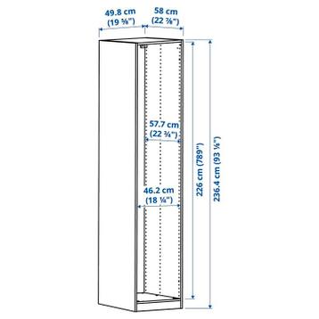 Ikea Pax Kast Basiselement 50x50x236 - afbeelding 2
