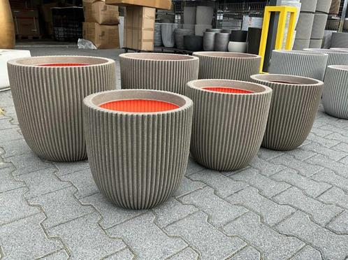 Capi Europe bloempot bol Groove beige / creme 12 stuks, Tuin en Terras, Bloempotten, Nieuw, Kunststof, Binnen, Balkon, Tuin, Rond