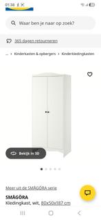 SmåGöra Kinderkledingkast - Wit, Ophalen, Kast, 50 tot 70 cm, 105 cm of meer