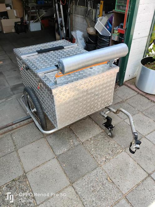 Viskar aluminium rvs, Fietsen en Brommers, Fietsaccessoires | Aanhangers en Karren, Gebruikt, Overige typen, 80 kg of meer, Ophalen of Verzenden