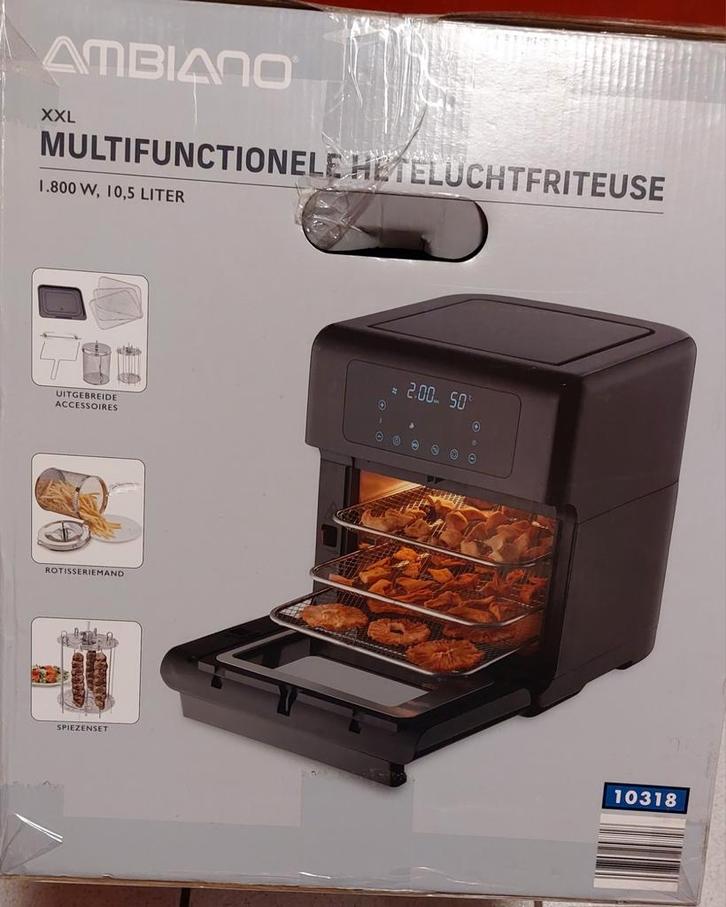 Nieuw Multifunctionele oven-airfyer combi XXL 3 lgs Ambiano, Witgoed en Apparatuur, Airfryers, Nieuw, Airfryer XXL, 1500 gram of meer