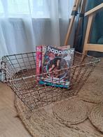 Oester mand Vintage Metalen Draadmand - Industrieel, Overige materialen, Gebruikt, Mand, Ophalen of Verzenden