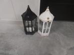 2 x  Antieke Windlichten  80 cm hoog, Gebruikt, Stoelenco@hotmail.com, Wit, Ophalen of Verzenden