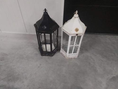 2 x  Antieke Windlichten  80 cm hoog, Huis en Inrichting, Woonaccessoires | Kandelaars en Kaarsen, Gebruikt, Kandelaar, 75 cm of meer