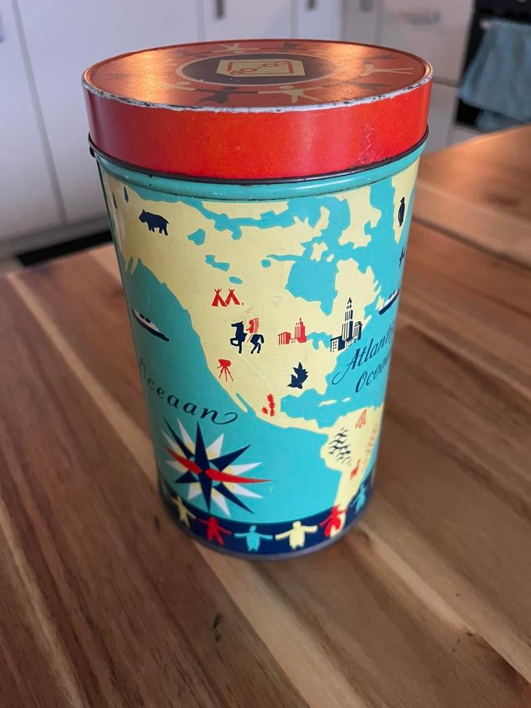 Oud blikje supermarkt CO-OP coop, Verzamelen, Blikken, Ophalen, Gebruikt, Overige, Overige merken