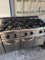 BARON 803 6-pits gasfornuis / dubbele friteuse/ koelkast wb, Ophalen, Gebruikt, Baron, Baron