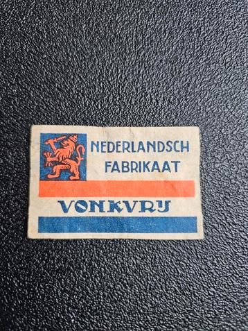 Luciferetiket Vonkvrij Sluitzegel Nederlandsch beschikbaar voor biedingen