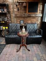 Set leren fauteuils, Fauteuils, Ophalen of Verzenden, Zo goed als nieuw, 50 tot 75 cm