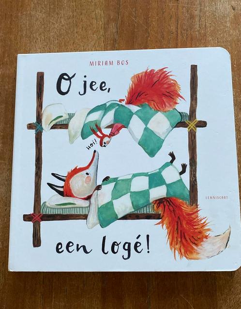O jee, een logé - Miriam Bos, kartonboek Lemniscaat 2024 zgn, Boeken, Kinderboeken | Baby's en Peuters, Zo goed als nieuw, 2 tot 3 jaar