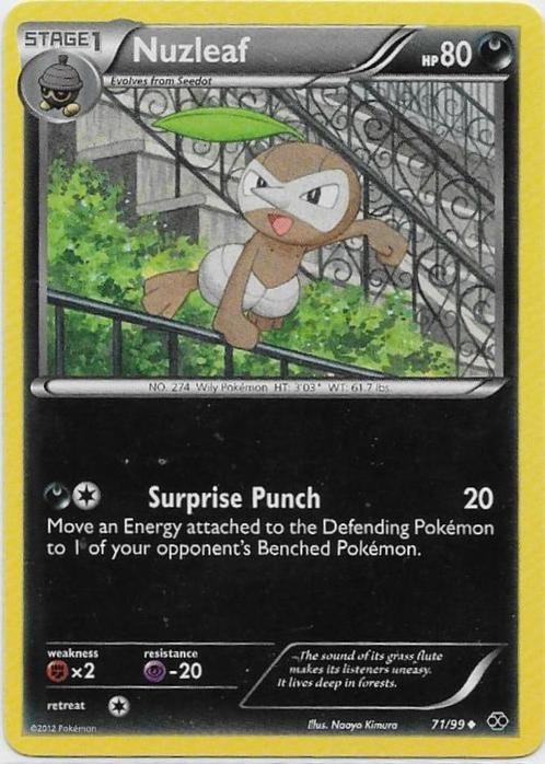 Next Destinies,  Nuzleaf [uncommon] 71/99, Hobby en Vrije tijd, Verzamelkaartspellen | Pokémon, Nieuw, Losse kaart, Verzenden