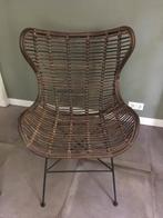Fauteuil stoel Jasmine rotan/metaal bruin vlinderstoel riet, Ophalen, Minder dan 75 cm, Zo goed als nieuw, 50 tot 75 cm