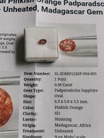 Padparadscha sapphire 0.98ct, Ophalen of Verzenden, Nieuw
