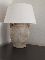 Tafellamp met linnen kap., Minder dan 50 cm, Overige materialen, Brocant Stoer Landelijk, Ophalen of Verzenden