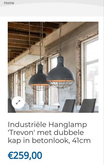 Industriële hanglamp betonlook  beschikbaar voor biedingen