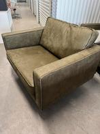 Groene Fauteuil (leer), Huis en Inrichting, Fauteuils, Ophalen, Zo goed als nieuw, 50 tot 75 cm, Leer