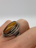 Z982 Prachtige zilveren Fischland ring maat 17,5, Sieraden, Tassen en Uiterlijk, Ophalen of Verzenden, Zilver, Ring, Met edelsteen