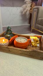 Winter kaarsen, Ophalen of Verzenden, Zo goed als nieuw, Rond, Hout