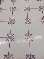 40 Antieke tegels met paarse franse lelie Wick Maestricht, Ophalen