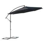 Parasol Menorca 300cm, rond, antraciet, 360 graden draaibaar, Verstelbaar, Nieuw, Ophalen of Verzenden, Zweefparasol