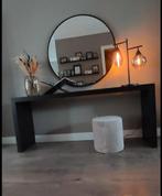 Zwarte sidetable, Huis en Inrichting, 50 tot 100 cm, Rond, Ophalen of Verzenden, Zo goed als nieuw