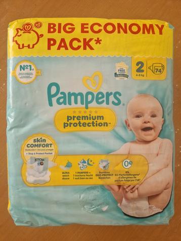 Pampers Premium Protection Maat 2 - Big Pack (74 luiers) beschikbaar voor biedingen