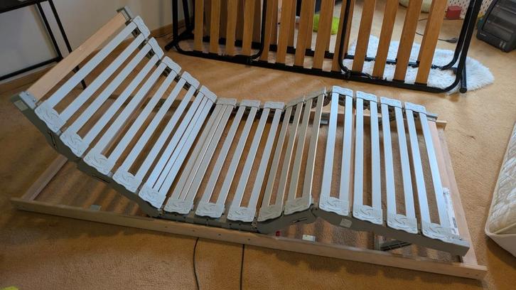 Elektrisch verstelbare lattenbodems 2 stuks, Huis en Inrichting, Slaapkamer | Matrassen en Bedbodems, Gebruikt, 90 cm, Tweepersoons