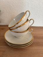3 Kop en Schotel met 22/24 Karaat Goud, Antiek en Kunst, Antiek | Servies los, Ophalen of Verzenden