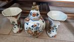 3 vaasjes Delft 441 Polychroom Holland Handwerk, Ophalen
