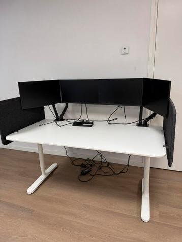Te koop mooi bureau van (ikea bekant)met verstelbare stoel - afbeelding 4