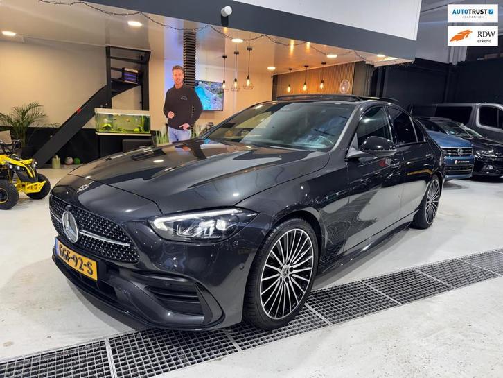 Mercedes-Benz C-klasse 180 AMG Line|Pano|Sfeer|Camera|Burmes, Auto's, Mercedes-Benz, Bedrijf, Te koop, C-Klasse, 360° camera, ABS