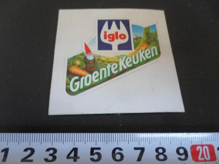 sticker GroenteKeuken  IGLO, Verzamelen, Stickers, Zo goed als nieuw, Bedrijf of Vereniging, Ophalen