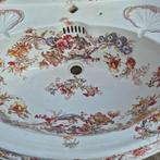 Antieke Engelse wastafel overweldigende bloemenpracht, Antiek en Kunst, Ophalen