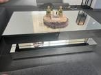 Glazen salontafel, Huis en Inrichting, Ophalen, 100 tot 150 cm, 50 tot 100 cm, Zo goed als nieuw