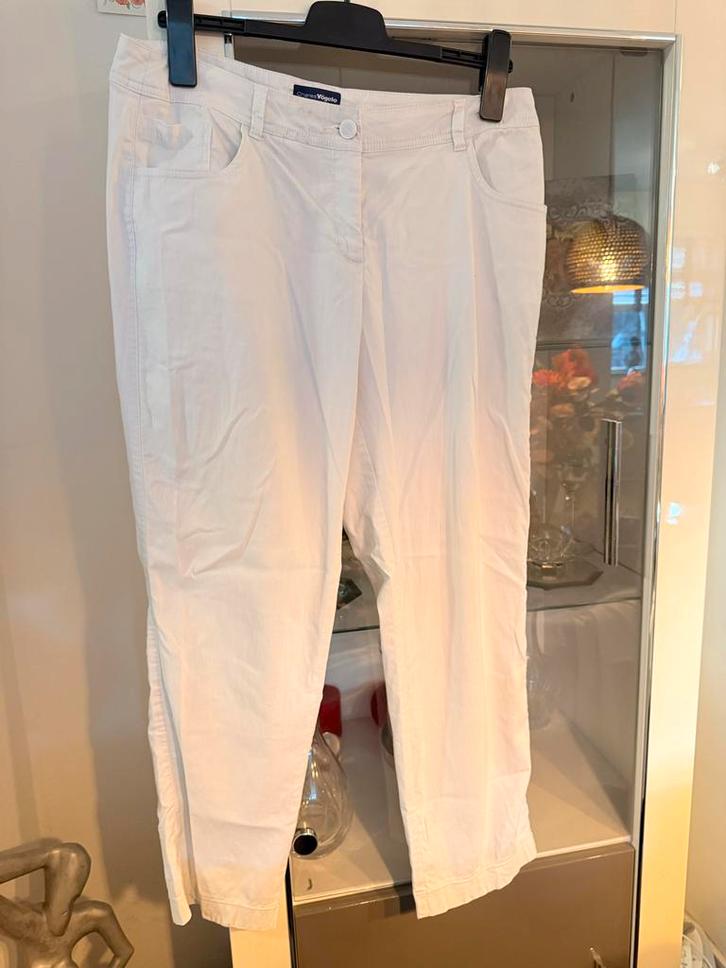 Witte broek Charles Vögele maat 44, Kleding | Dames, Broeken en Pantalons, Zo goed als nieuw, Maat 42/44 (L), Wit, Lang, Ophalen of Verzenden