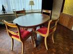 eettafel met stoelen, Huis en Inrichting, Tafels | Eettafels, Ophalen, Gebruikt, 100 tot 150 cm, 50 tot 100 cm