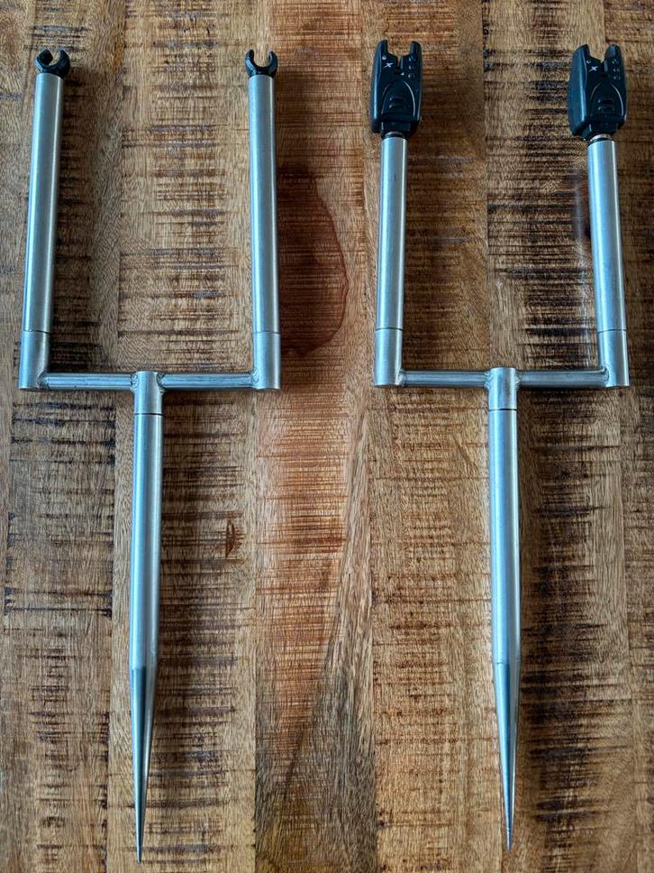 Vishengel Steunen Set karper, Watersport en Boten, Hengelsport | Karpervissen, Zo goed als nieuw, Overige typen, Ophalen of Verzenden