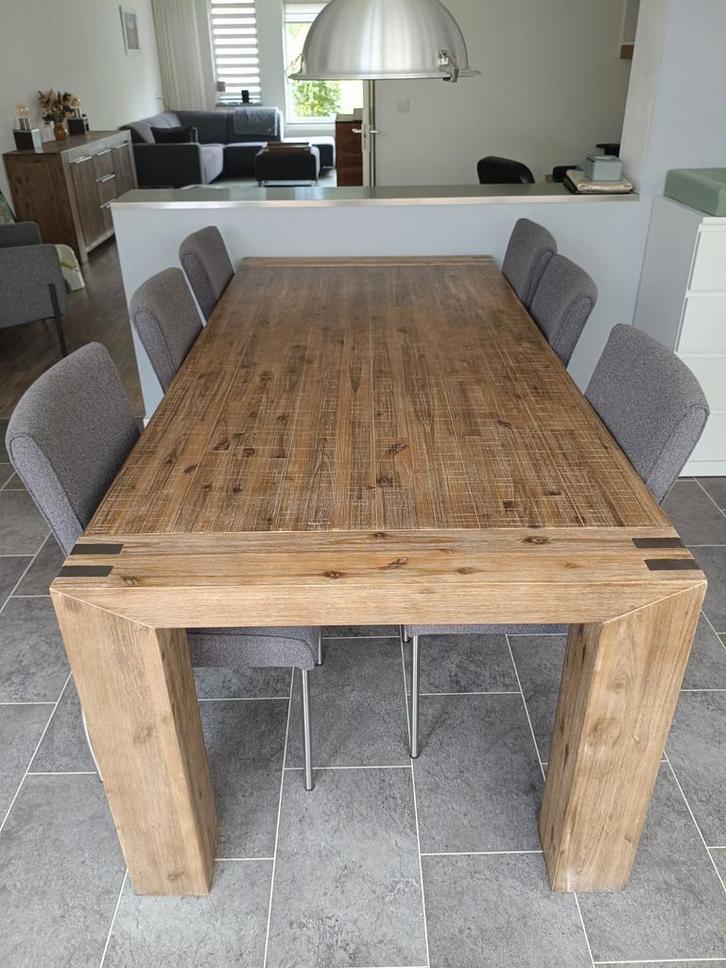 Bassano eettafel, Huis en Inrichting, Tafels | Eettafels, Zo goed als nieuw, 50 tot 100 cm, 200 cm of meer, Vijf personen of meer