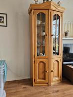 Houten hoekkast met glazen deuren, Minder dan 50 cm, Ophalen of Verzenden, Landelijk, 150 tot 200 cm