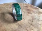 Edelsteen armband malachiet,malachiet rekarmband 16 mm, Ophalen, Zo goed als nieuw, Groen, Overige materialen