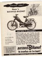 1 Originele  Advertentie BATAVUS BILONET BROMFIETS 1955, Verzenden, Zo goed als nieuw, Overige typen